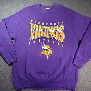 VINTAGE Minnesota Vikings Sweatshirt Purple Pullover shirt richardinc